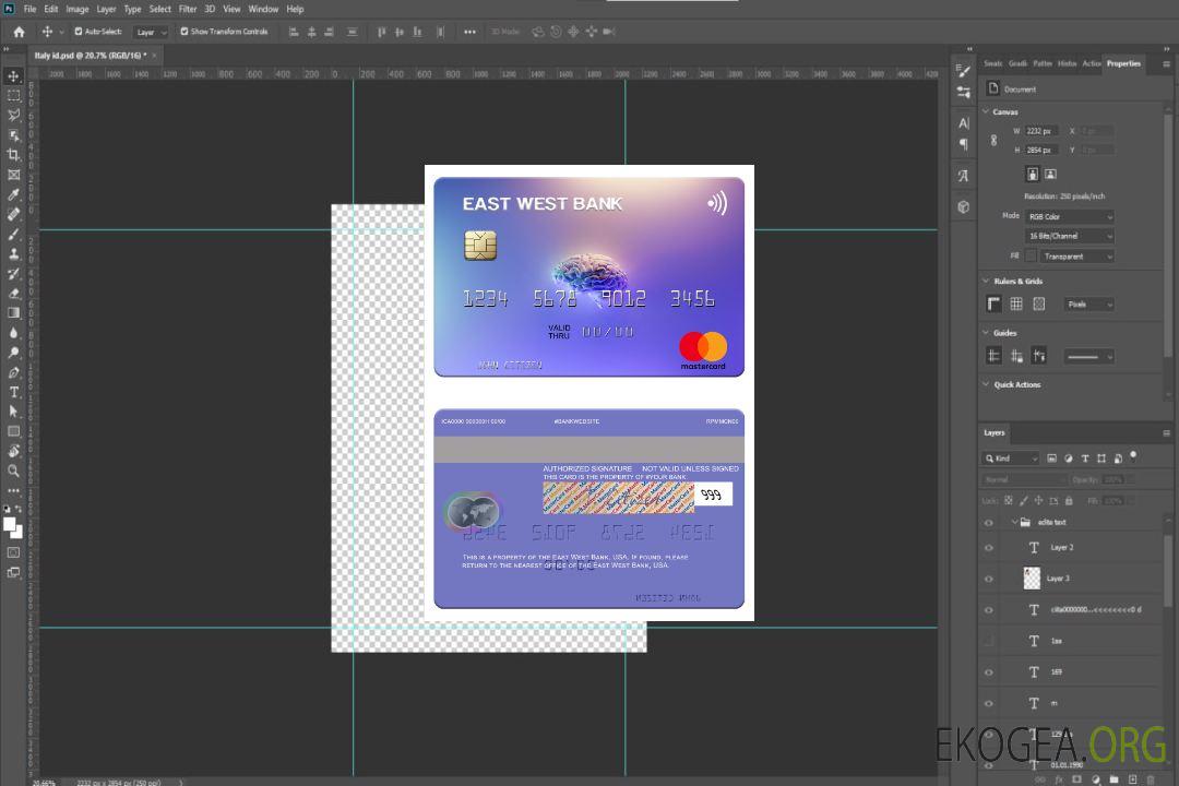 Mastercard de la Cisjordanie Est des États-Unis template